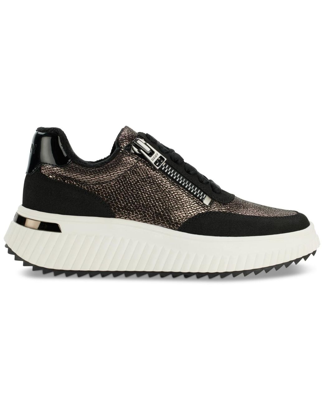 DKNY Black Laurence Zip Sneakers