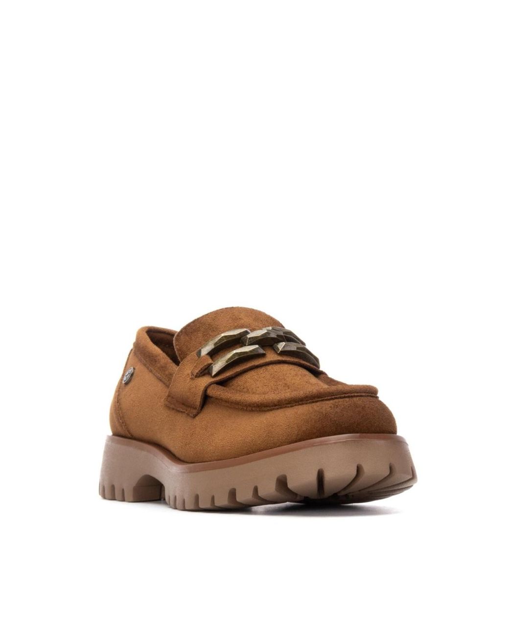 Xti Brown Suede Loafers By