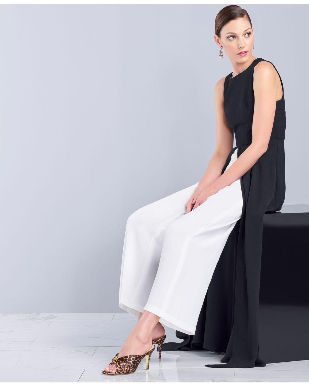 adrianna papell colorblock jumpsuit