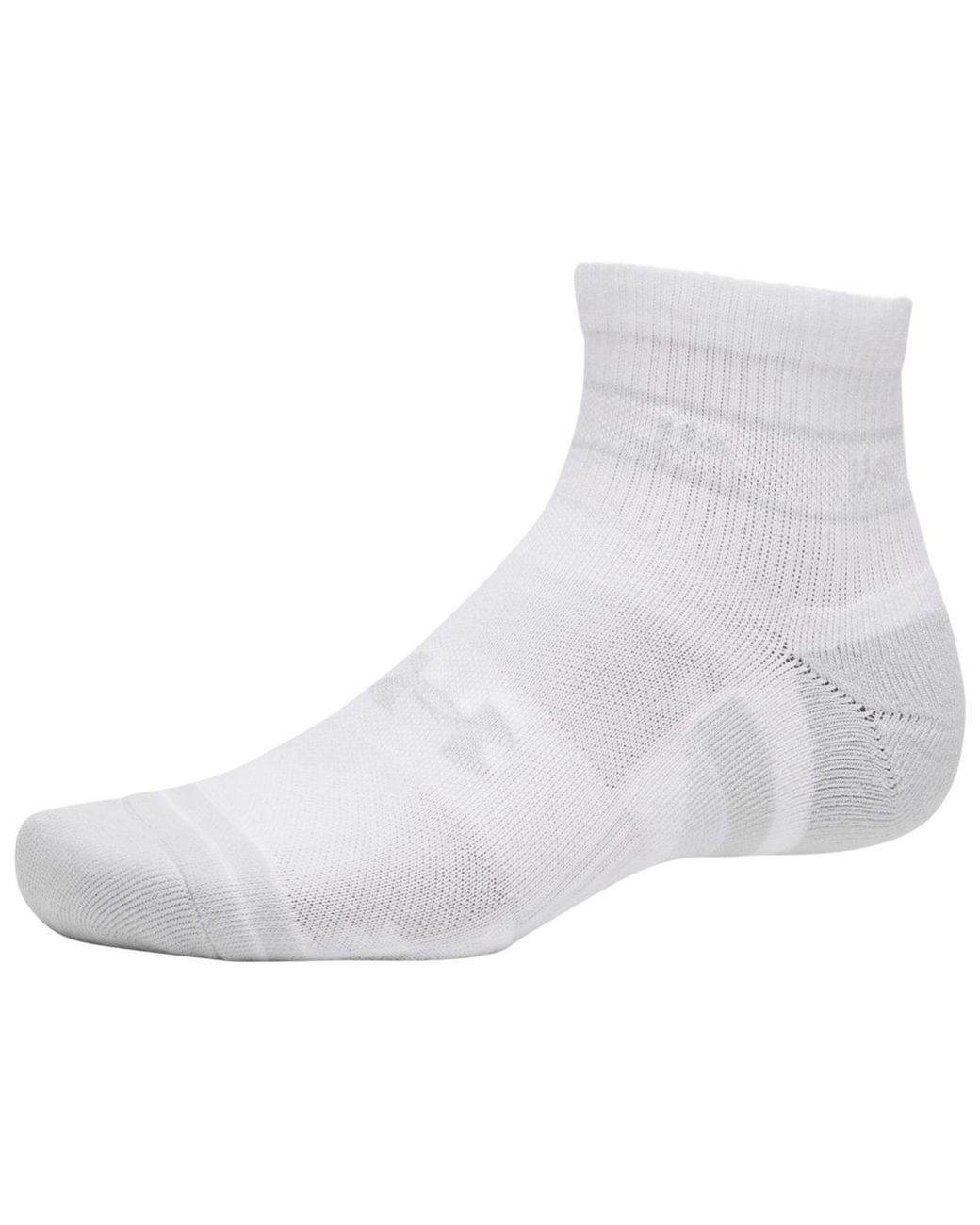 Under Armour White Ua Performance Tech Quarter Socks for men