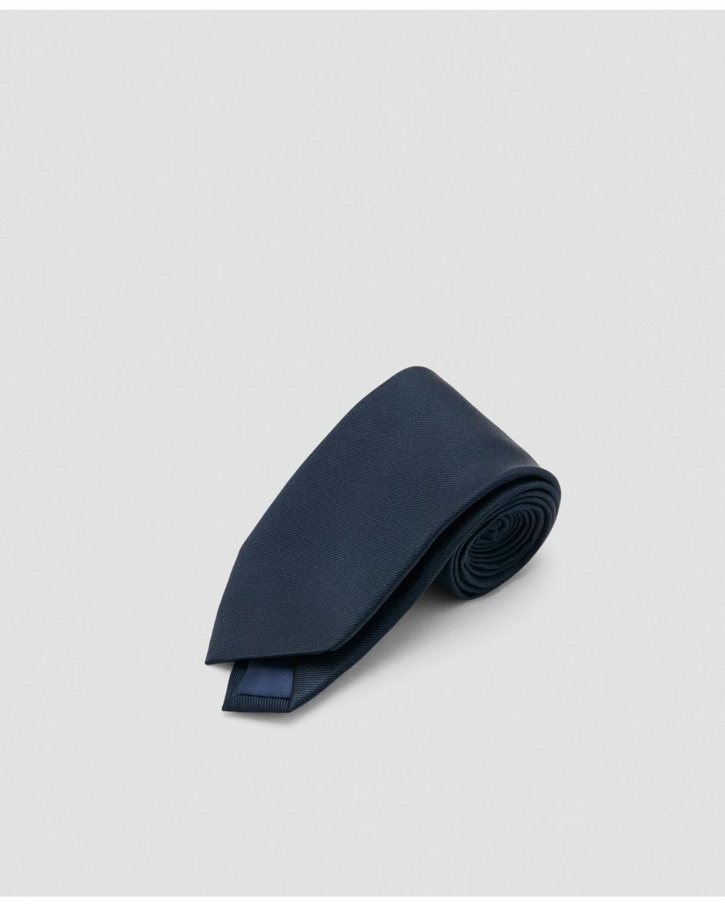 Mango Blue Plain Silk Tie for men