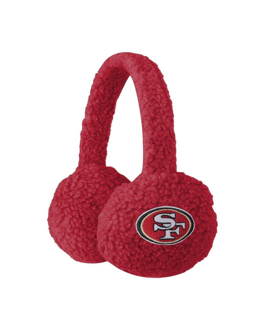 FOCO San Francisco 49ers Sherpa Earmuffs in Red Lyst