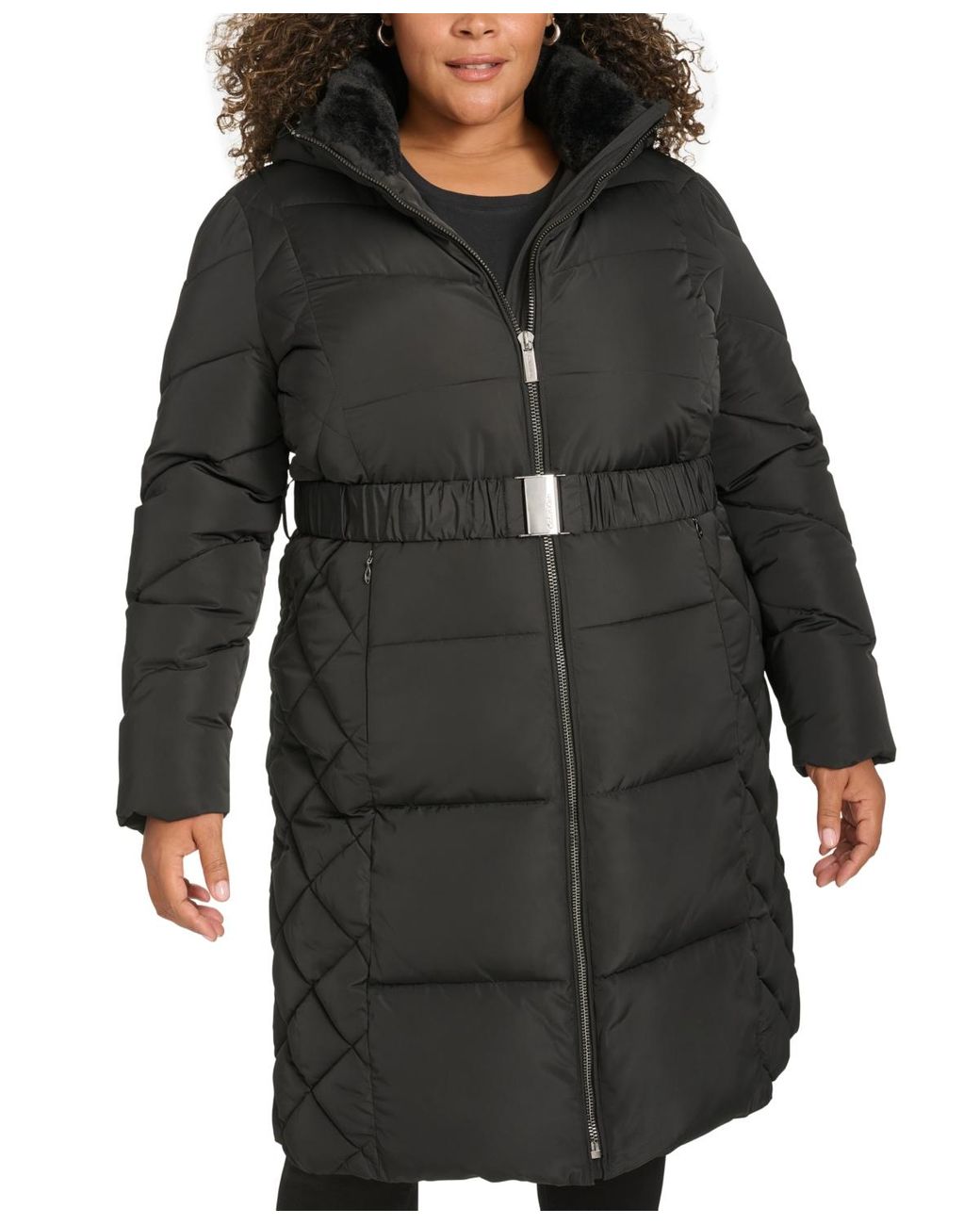 Calvin klein plus size puffer jacket best sale