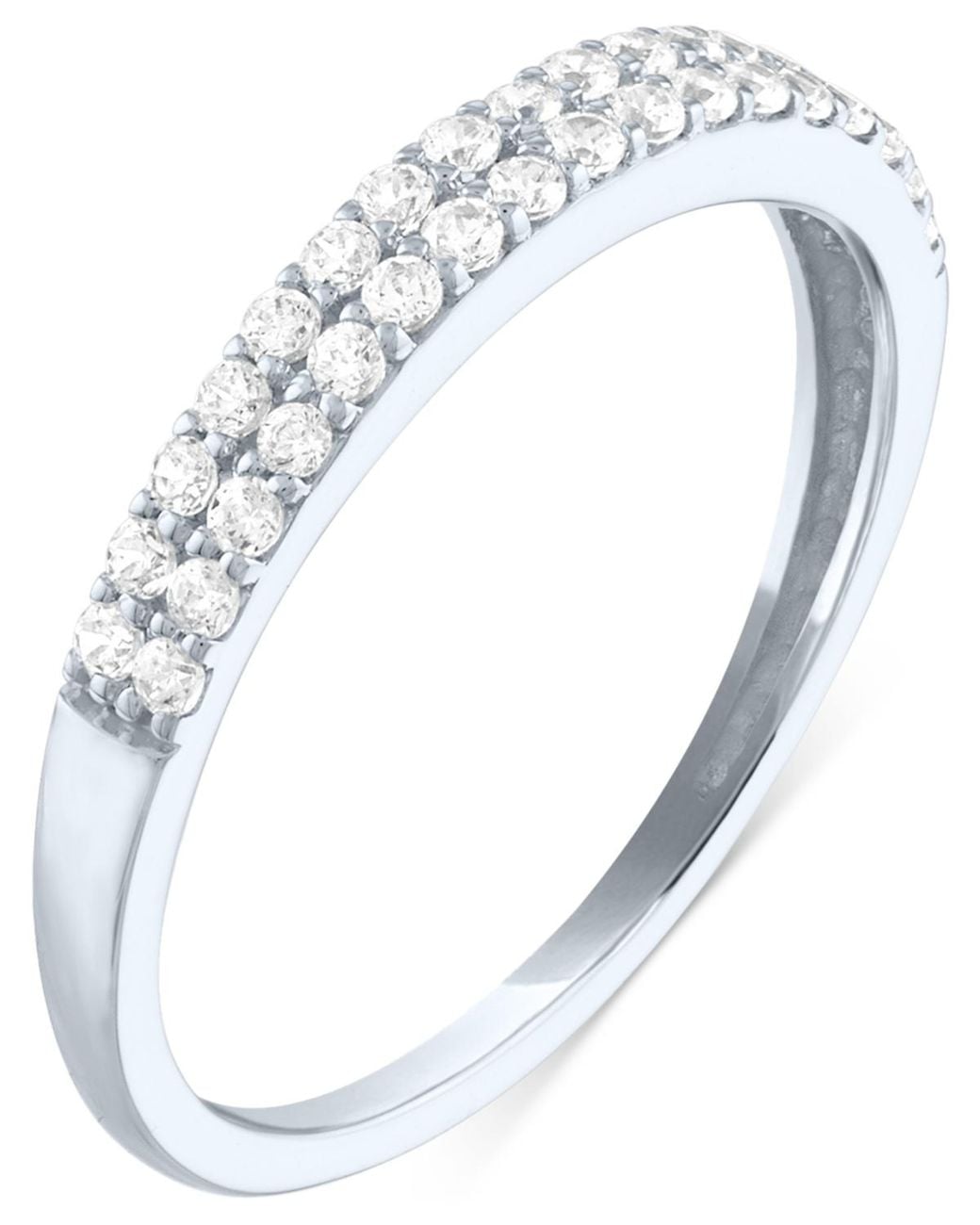 Forever Grown Diamonds Lab-grown Two-row Diamond Ring (1/3 Ct. T.w. in ...