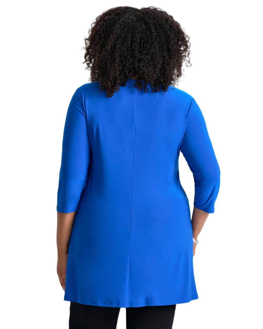 Avenue Blue Plus Size Ring Detail Tunic Top