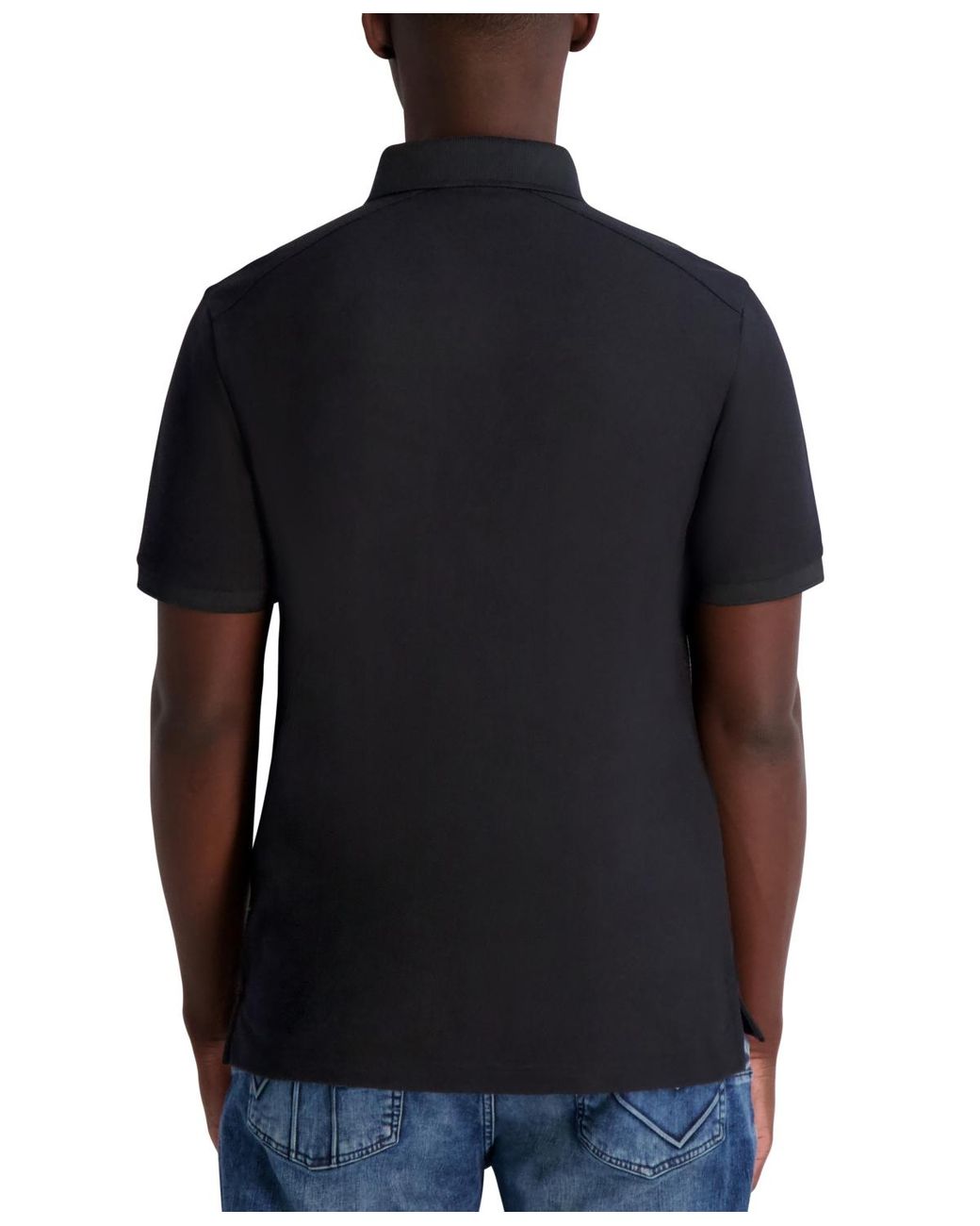 Karl Lagerfeld Black Basic Polo Shirt for men
