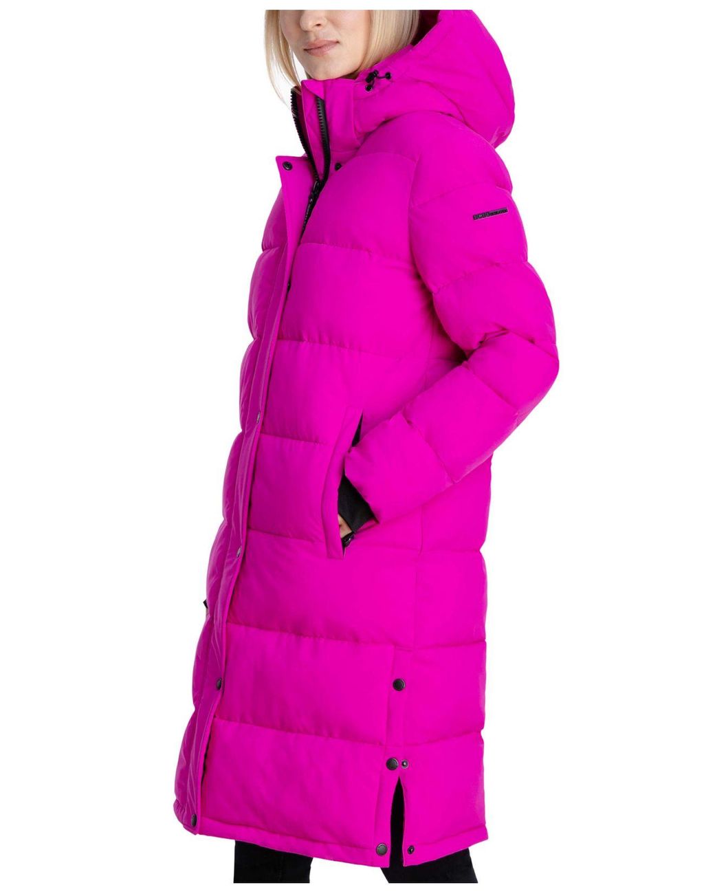 BCBGeneration Hooded Puffer Coat in Pink | Lyst