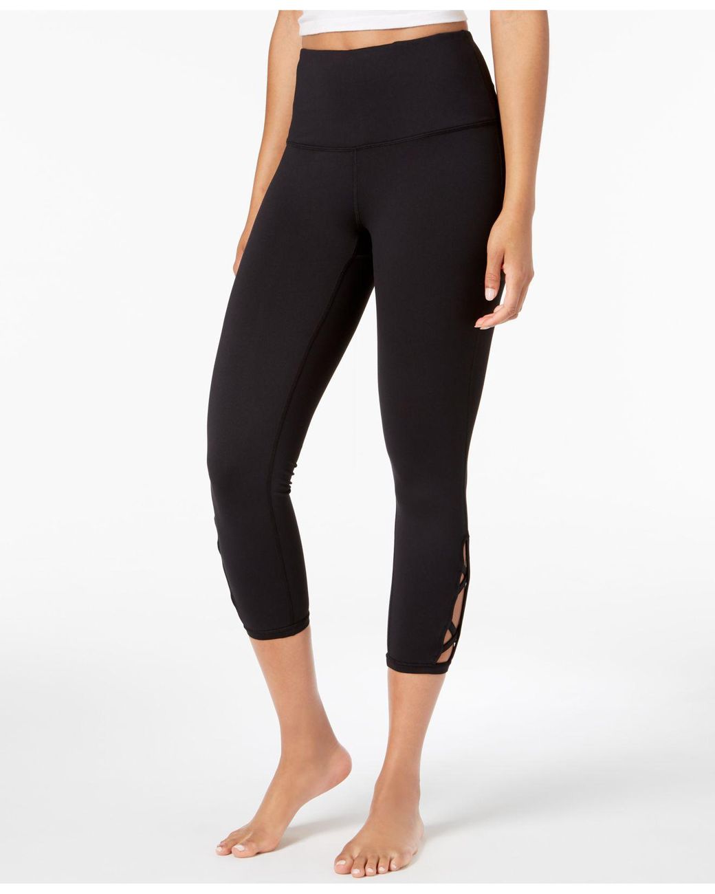 Gaiam Om High-rise Cutout Capri Yoga Leggings in Black