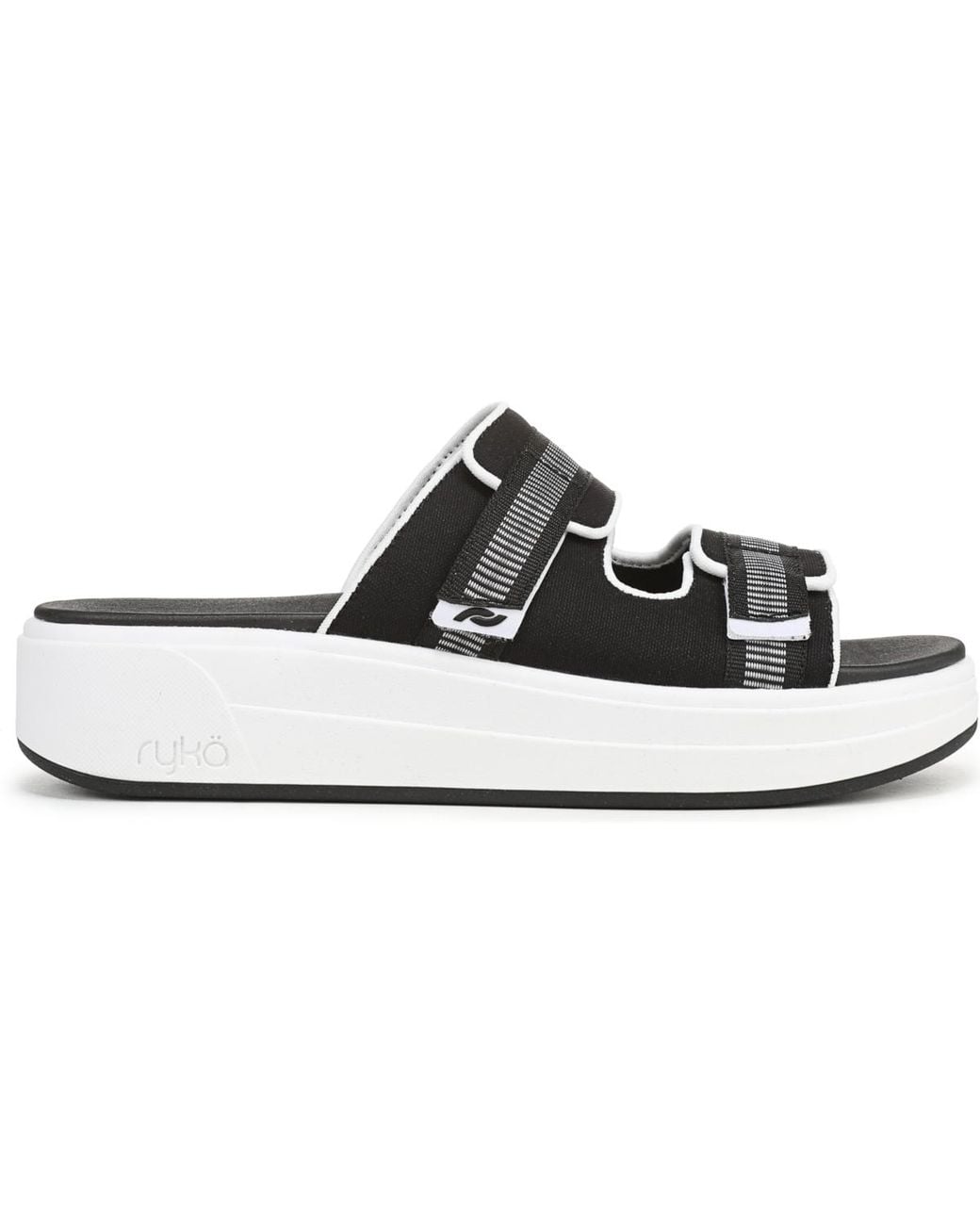 Ryka White Viv Slide Sandals