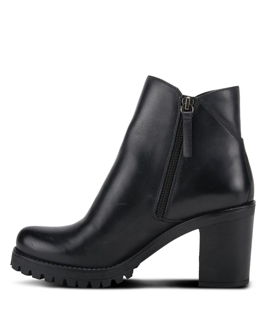 Spring Step Black Azura Dealey Leather Booties
