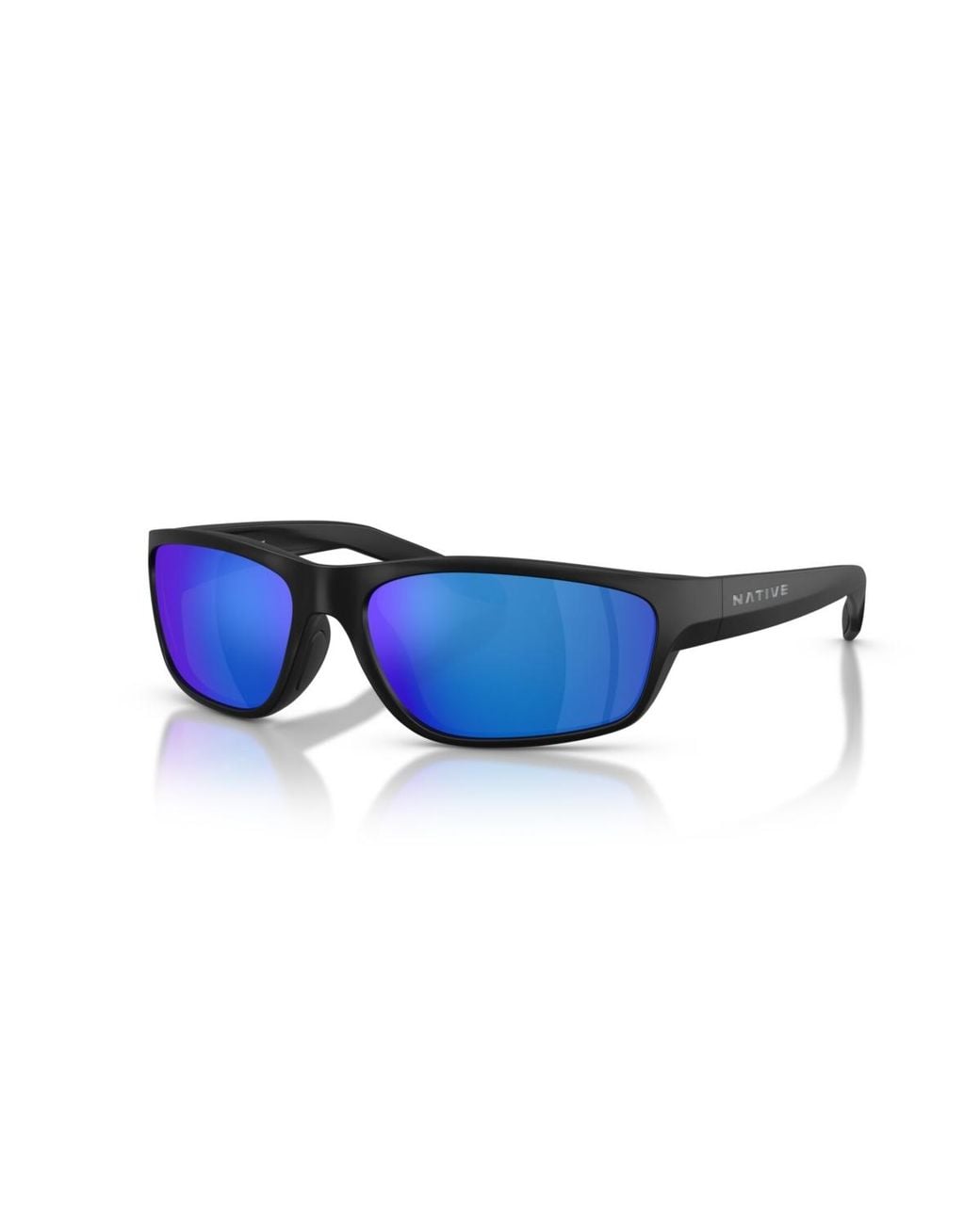Native Eyewear Blue Native Polarized Rectangle Sunglasses for men