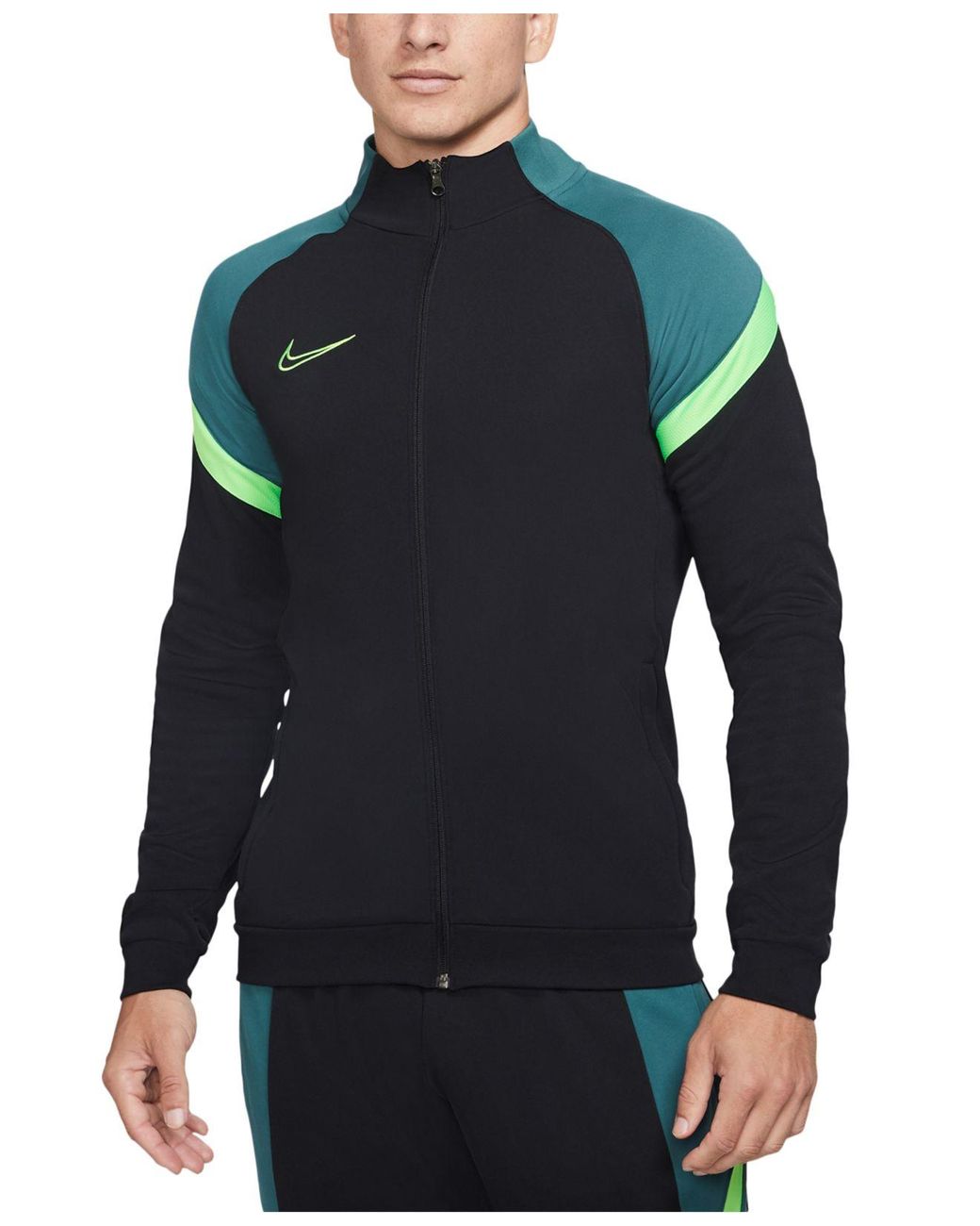 nike running dri fit jacket in black