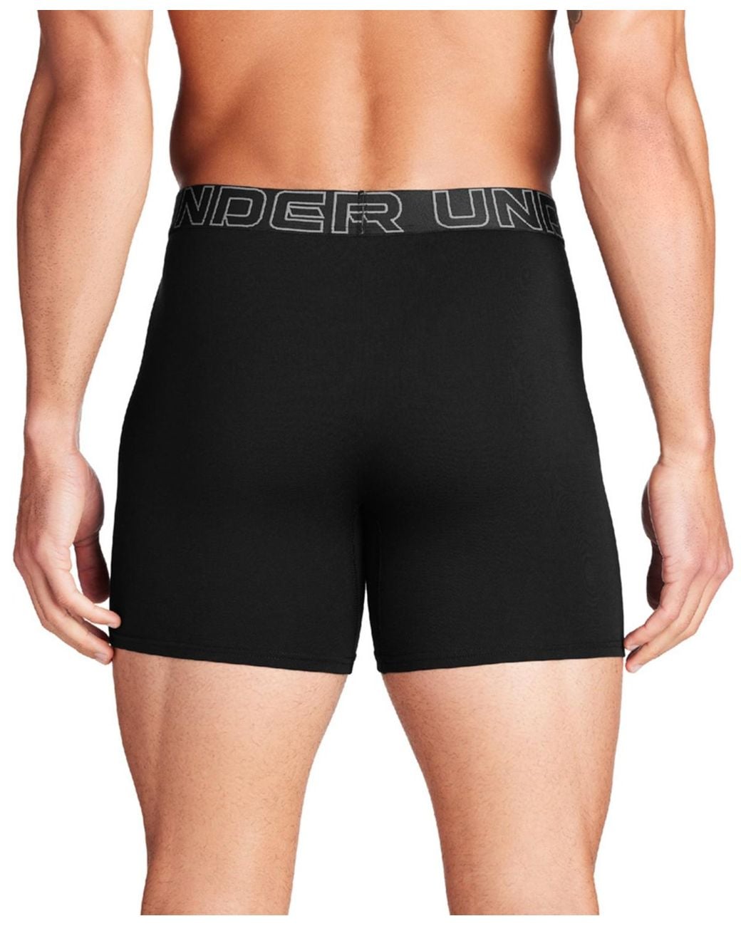 Under Armour Black Performance Solid 6" Boxer Briefs for men