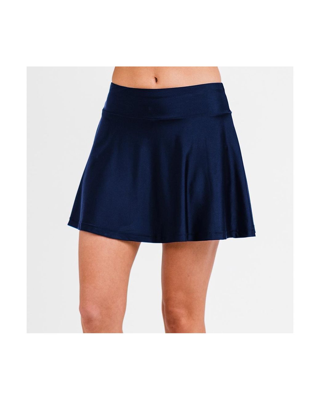 Calypsa Blue Flowy Swim Skirt With Attached Shorts