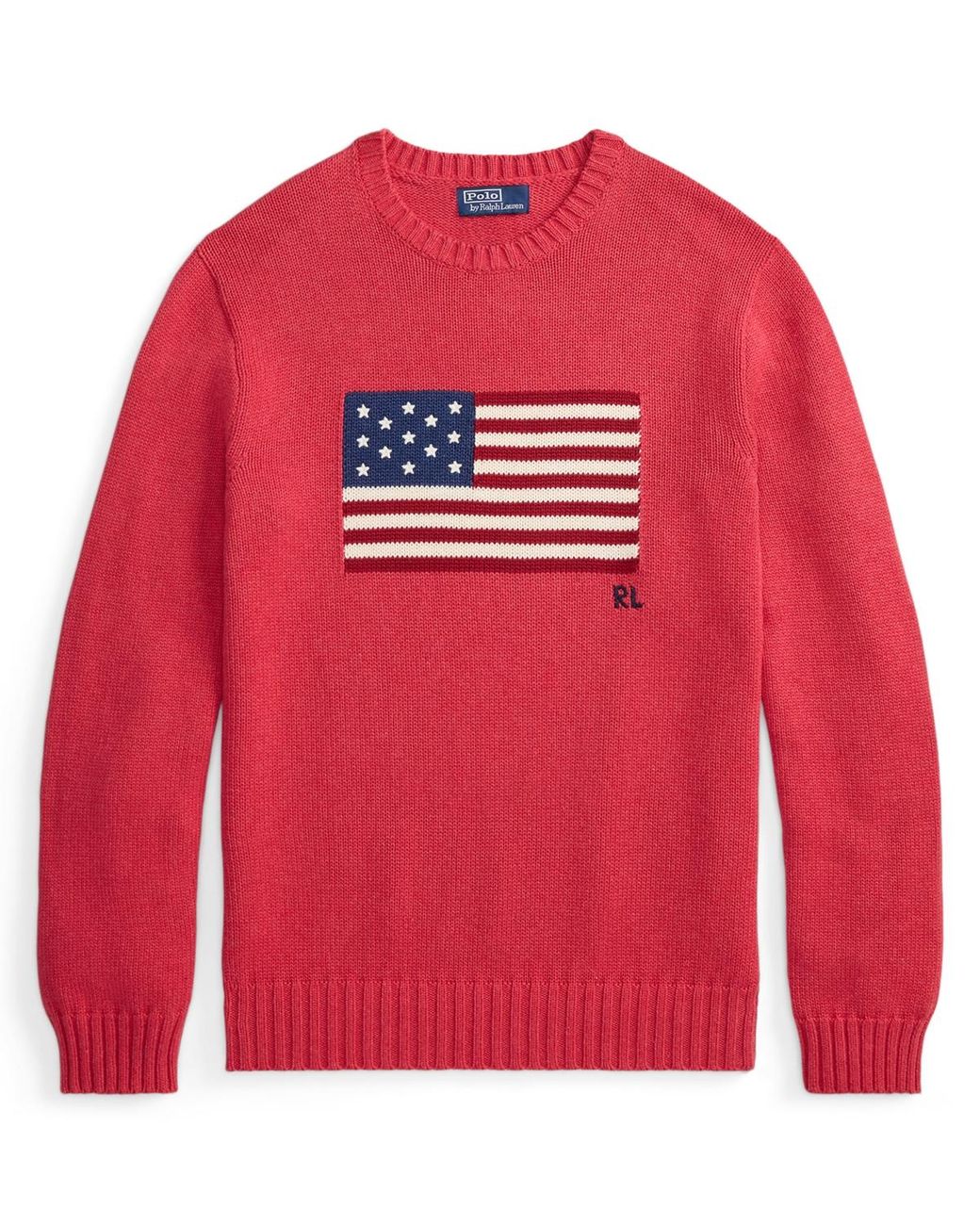 Polo Ralph Lauren The Iconic Flag Sweater in Red | Lyst