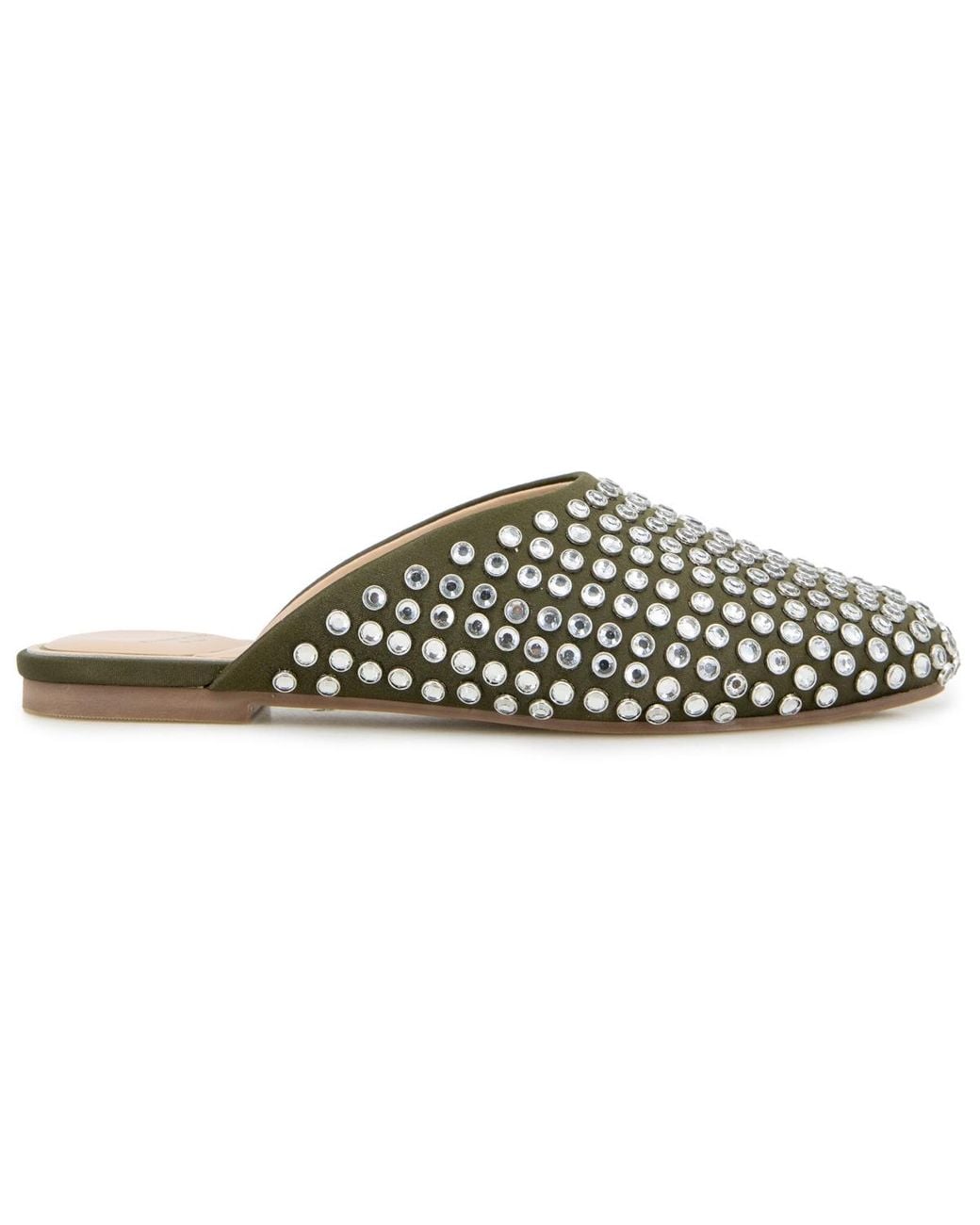 Kenneth Cole White Almond Toe Saddie Mules
