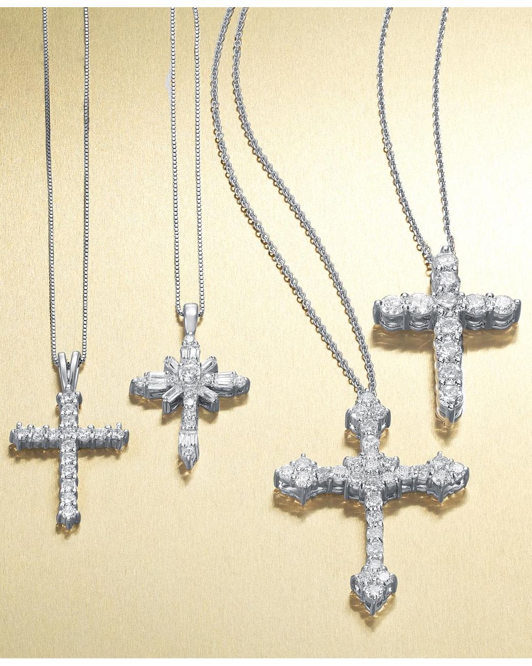 Macy's jewelry deals gold cross necklace