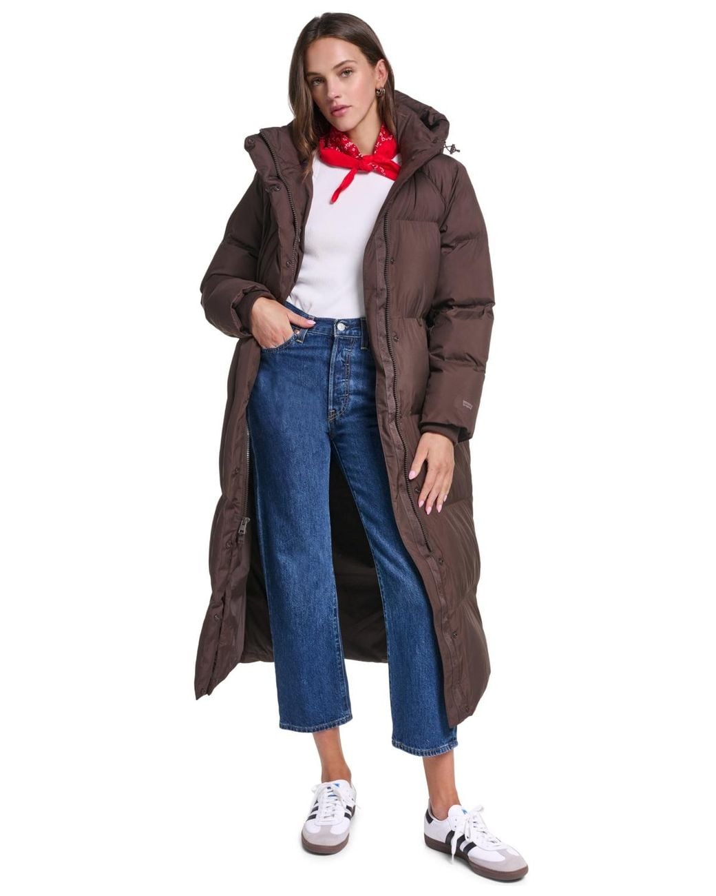 Levi's Blue Extra Long Quilted Parka