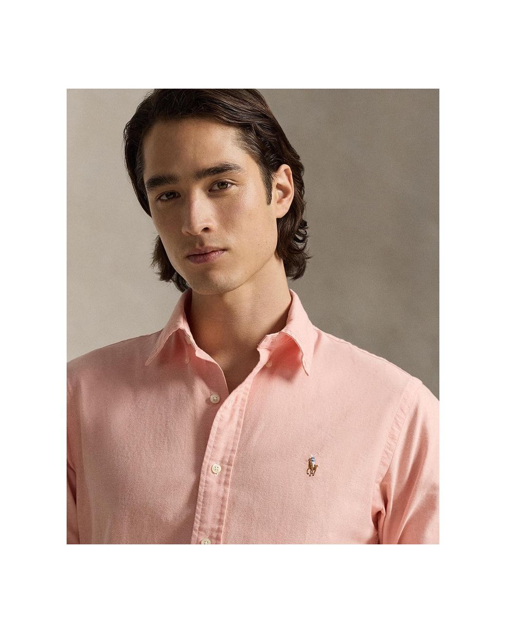 Polo Ralph Lauren Classic Fit Iconic Oxford Shirt in Red for Men | Lyst
