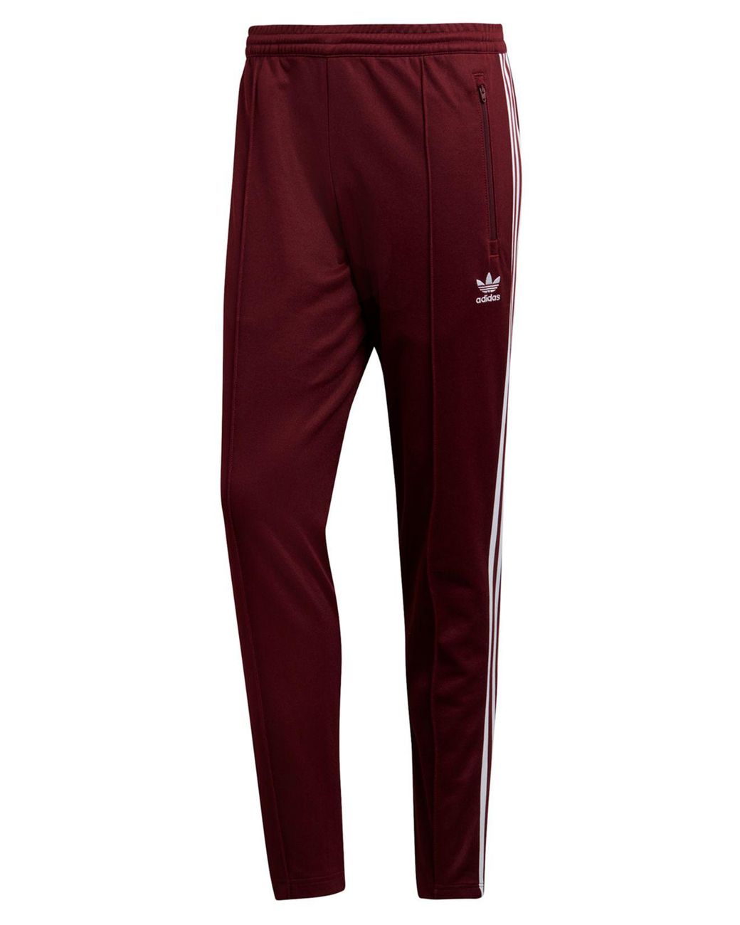 adidas Cotton Adicolor Beckenbauer Track Pants in Maroon (Red) for Men |  Lyst