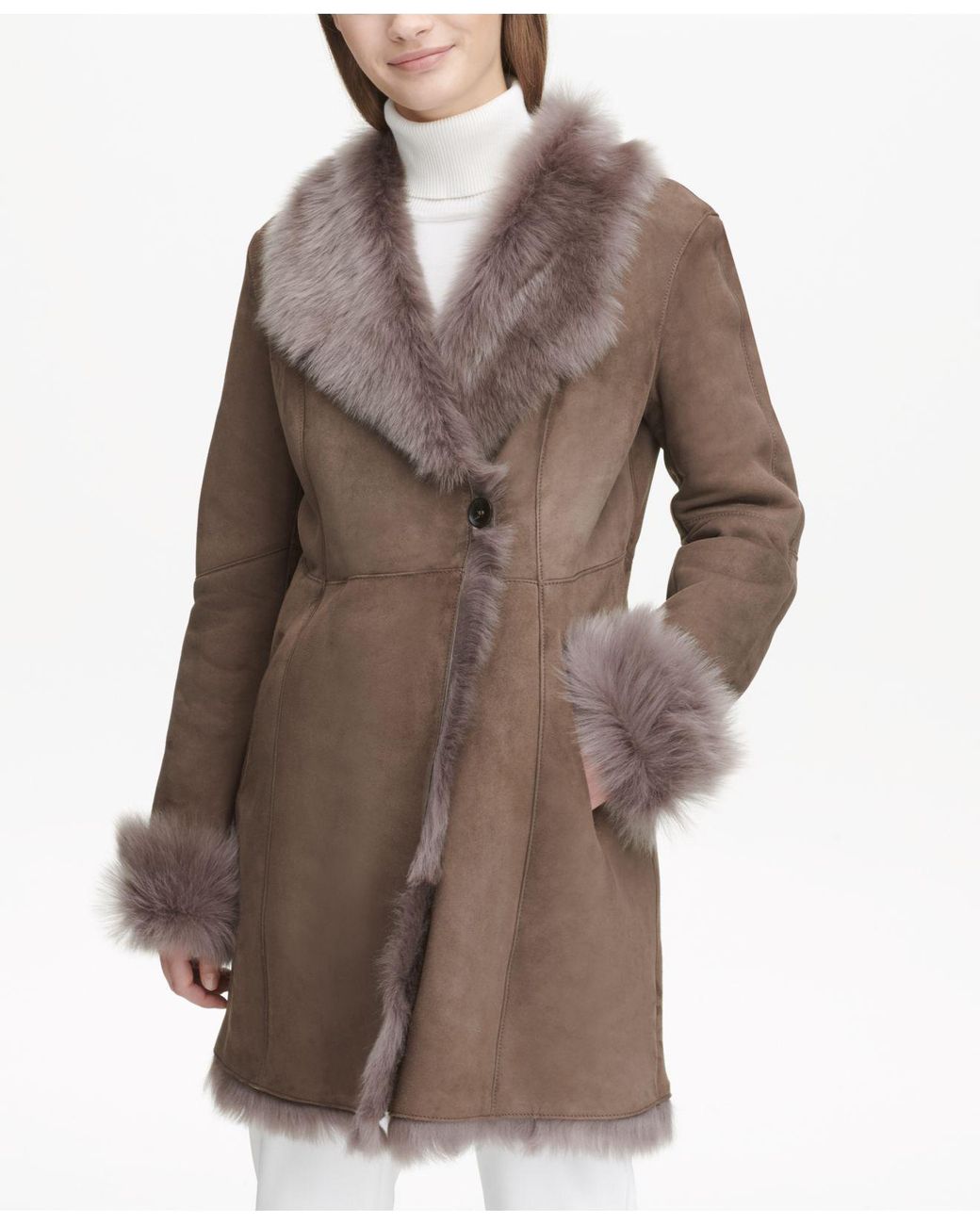macy's sheepskin coats