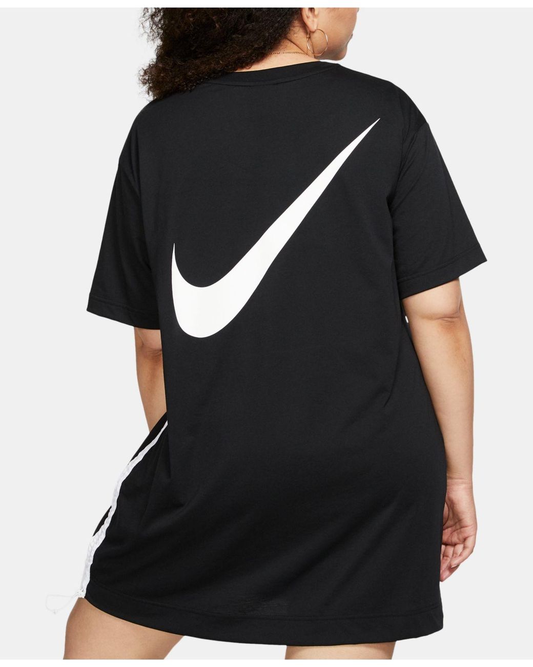 Cornwall niveau Staat Nike Plus Size Logo T-shirt Dress in Black | Lyst