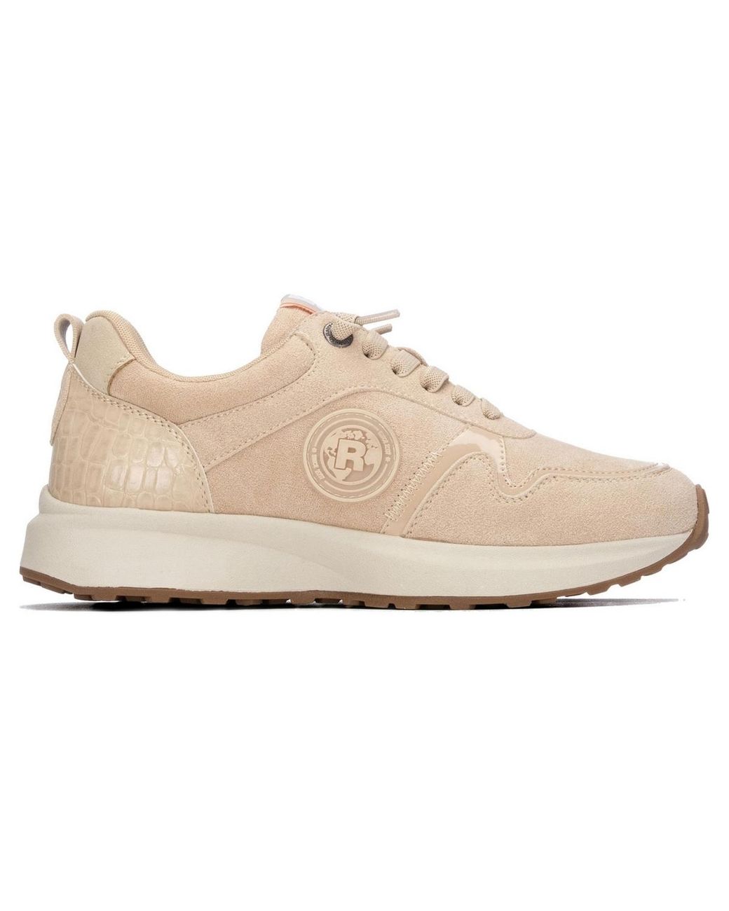 Xti White Refresh Suede Flat-sole Sneakers