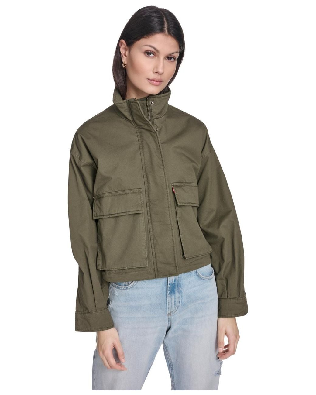 Levi's Green Cropped Surplus Jacket
