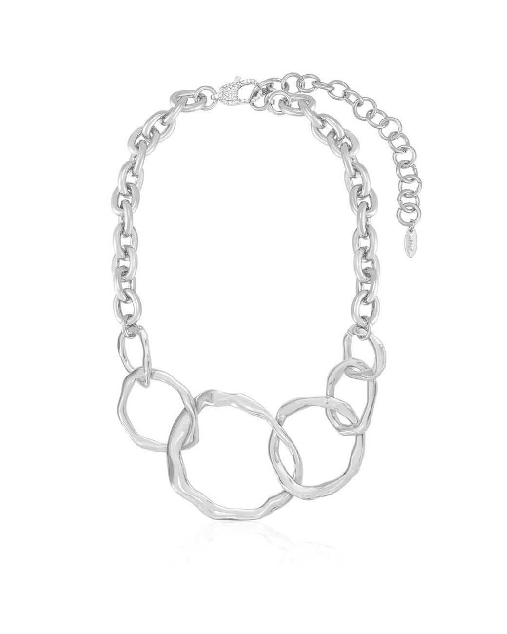 Ettika White Interlocking Chain Necklace