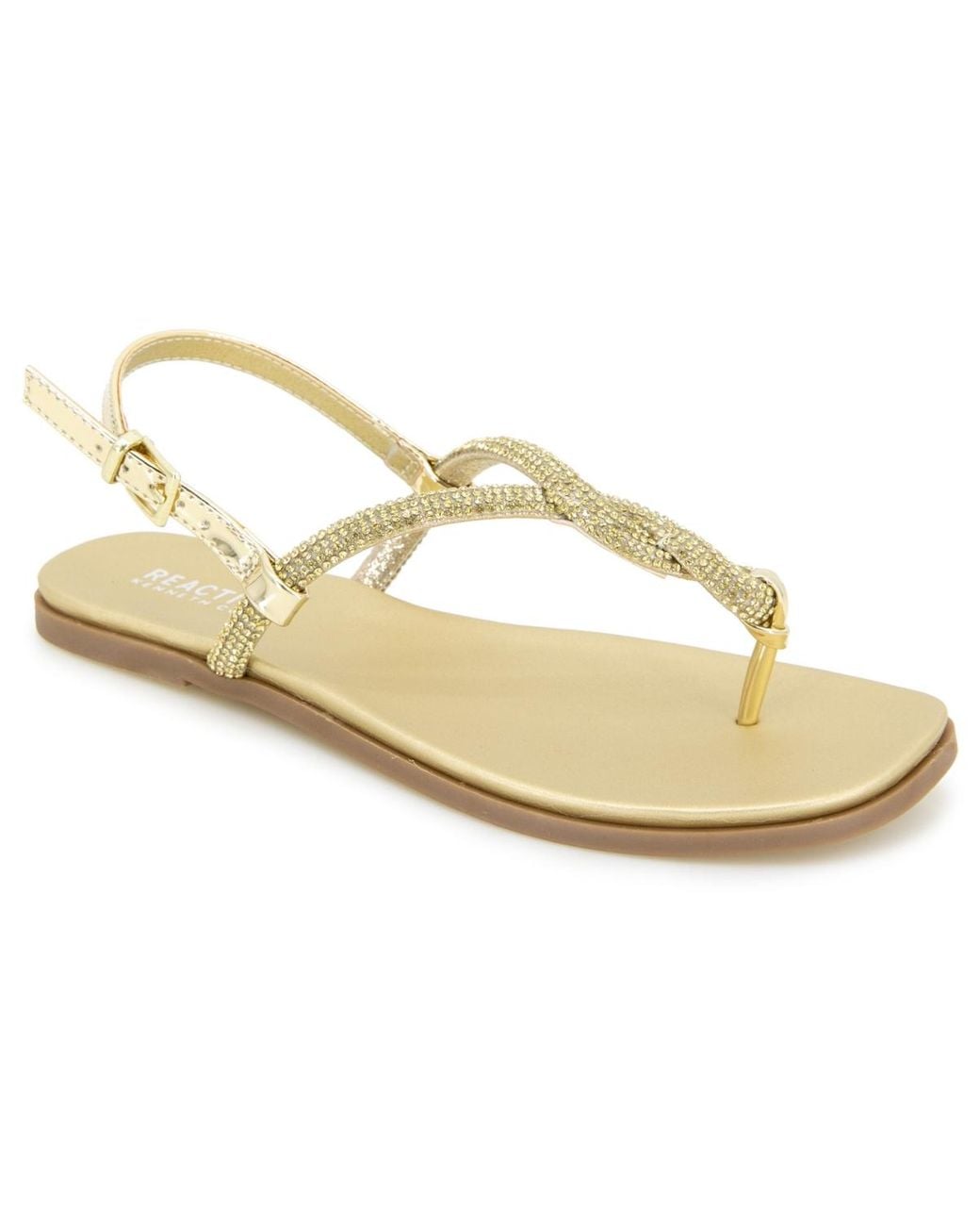 Kenneth Cole Metallic Whitney Flat Sandals