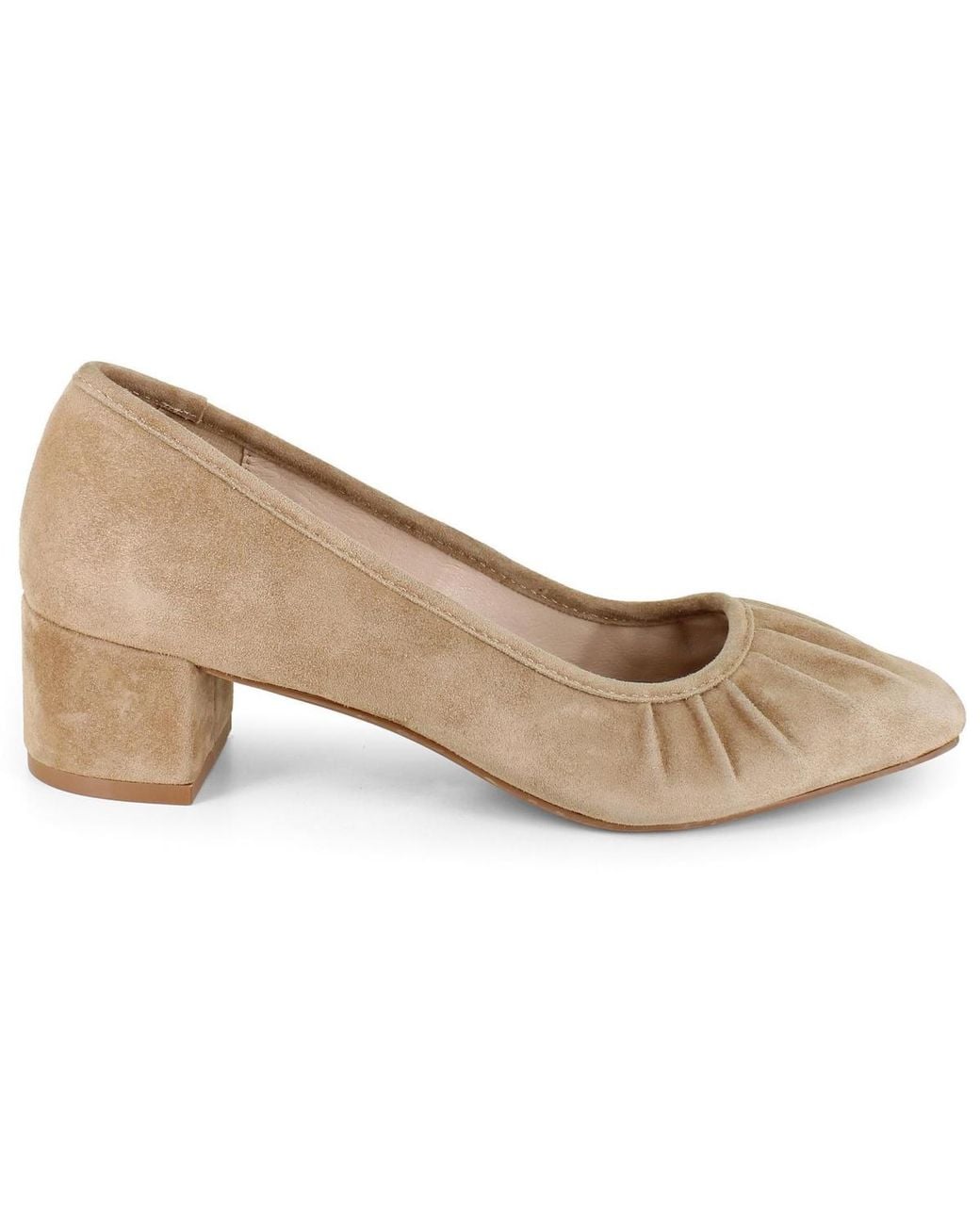 Splendid Natural Jade Block Heel Pump