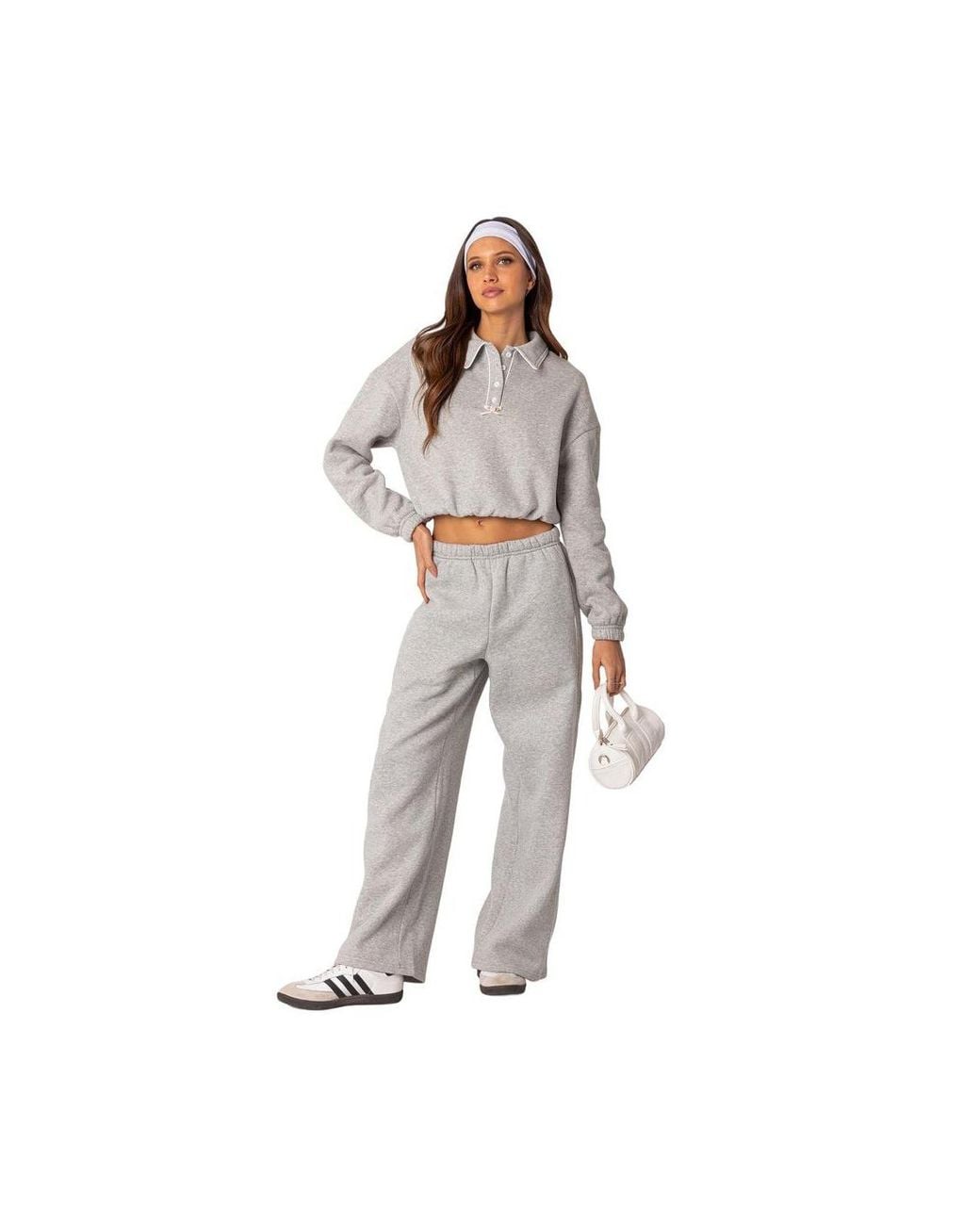 Edikted Gray Autumn Sweatpants