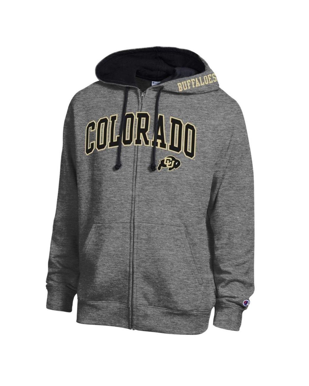 Champion Colorado Buffaloes Arch Logo Full-zip Fleece Hoodie in Gray ...