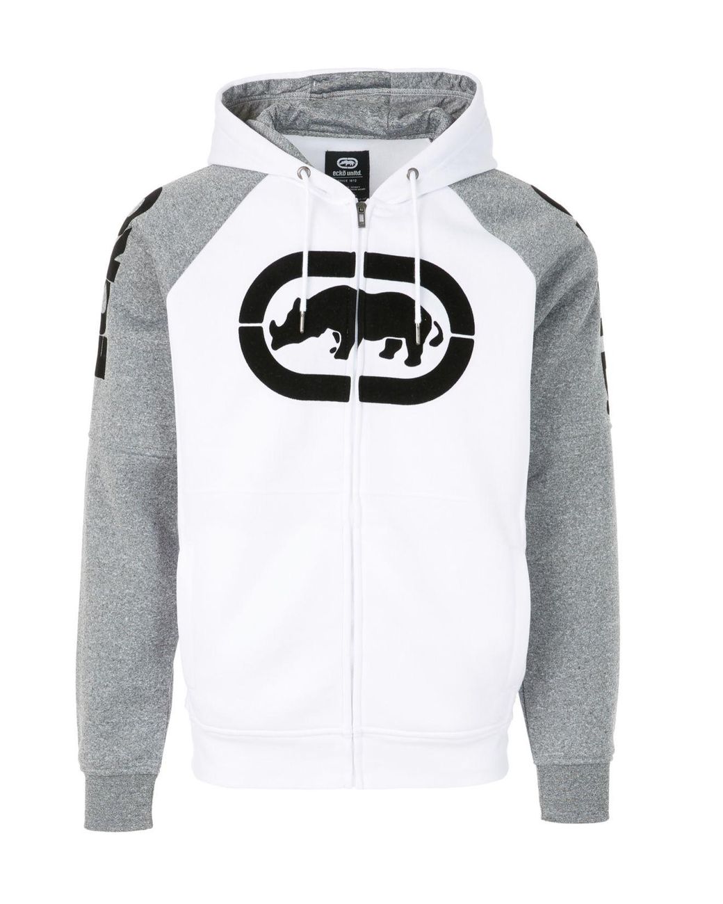 Ecko' Unltd Offensive Line Full Zip Hoodie in White for Men | Lyst