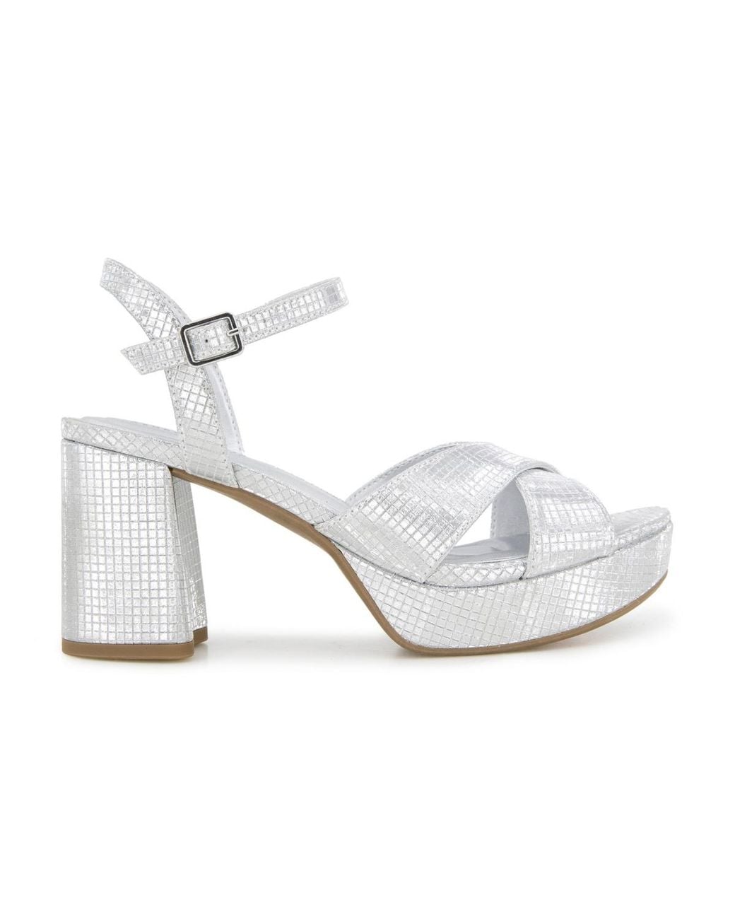 Kenneth Cole White Reeva Platform Sandals
