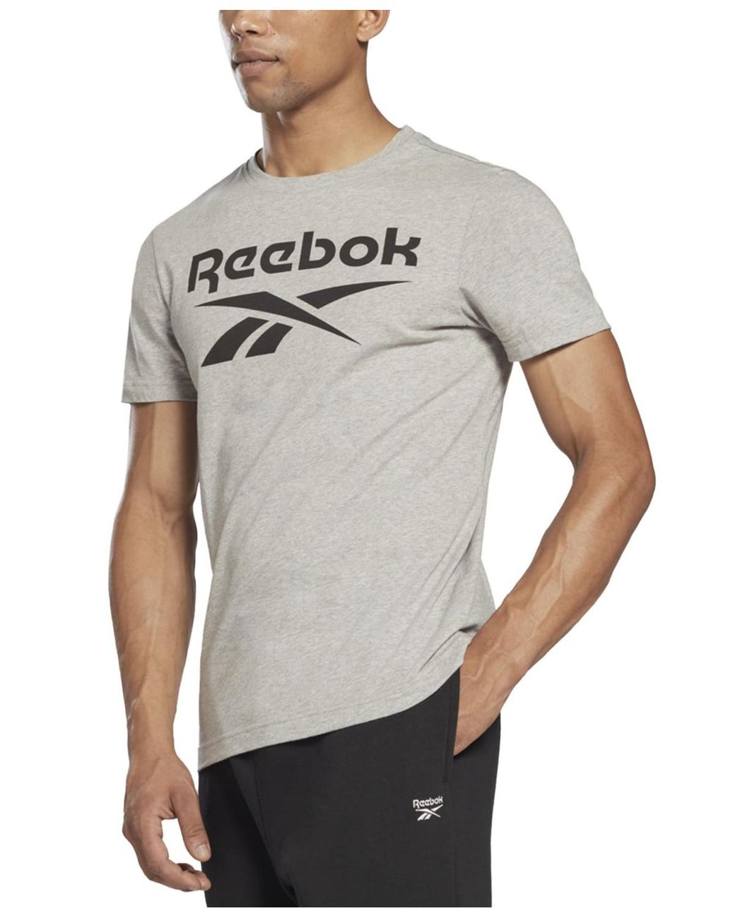 Reebok Slim-fit Identity Big Logo Short-sleeve T-shirt in Gray for Men |  Lyst