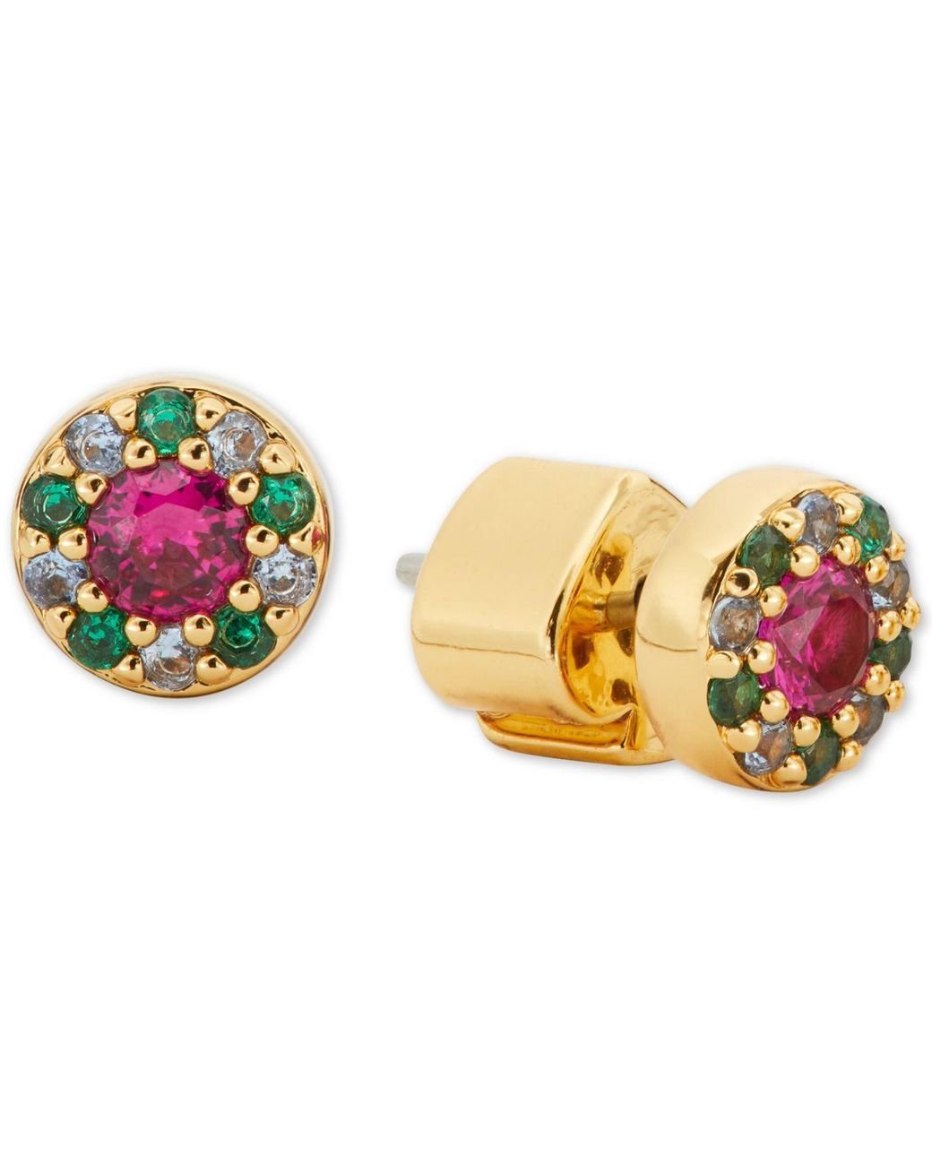 Kate Spade Crystal Halo Stud Earrings in Metallic Lyst