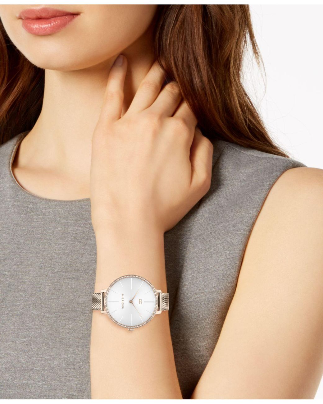 tommy hilfiger women's mesh watch