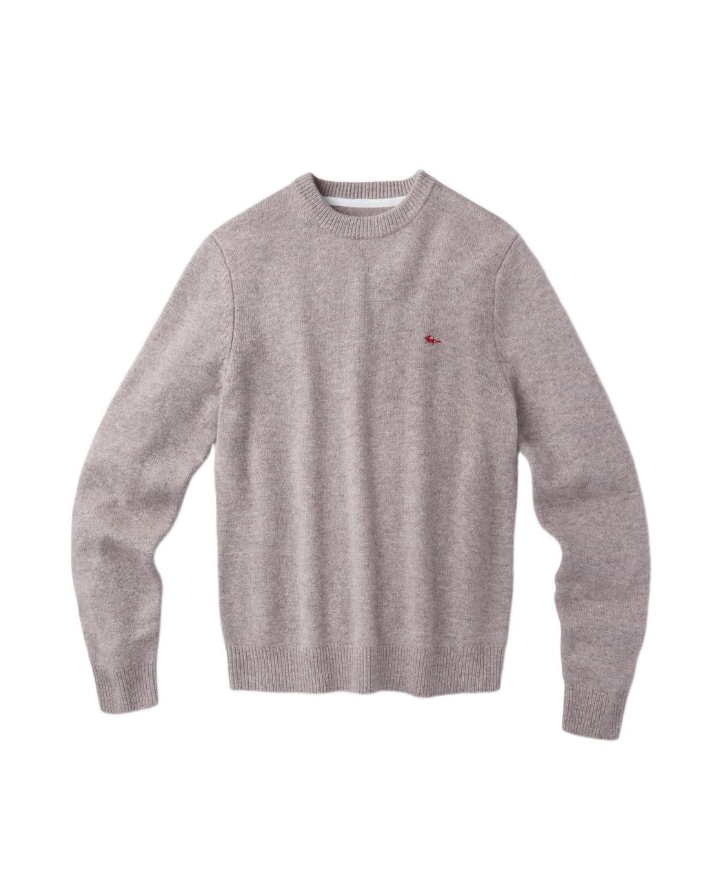 aubi Gray Phillips Lambswool Crew Neck Sweater