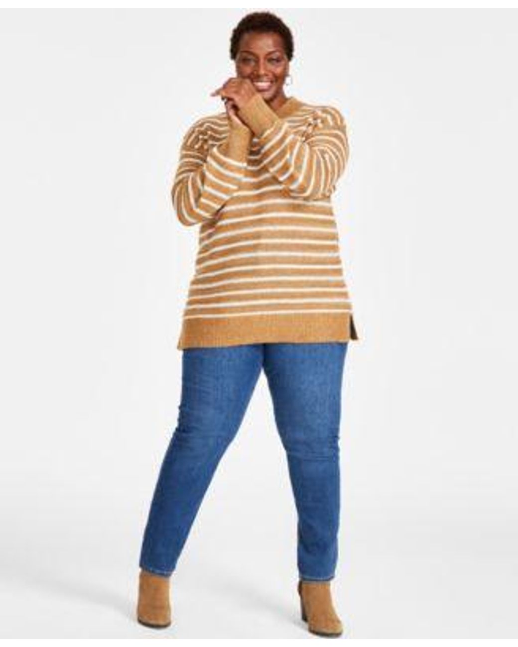 Macys plus hotsell size white jeans