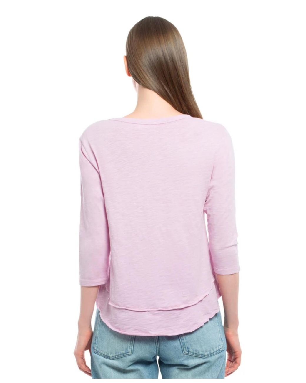 Wilt Purple Clothing 3/4 Sleeve Mock Layer Tee