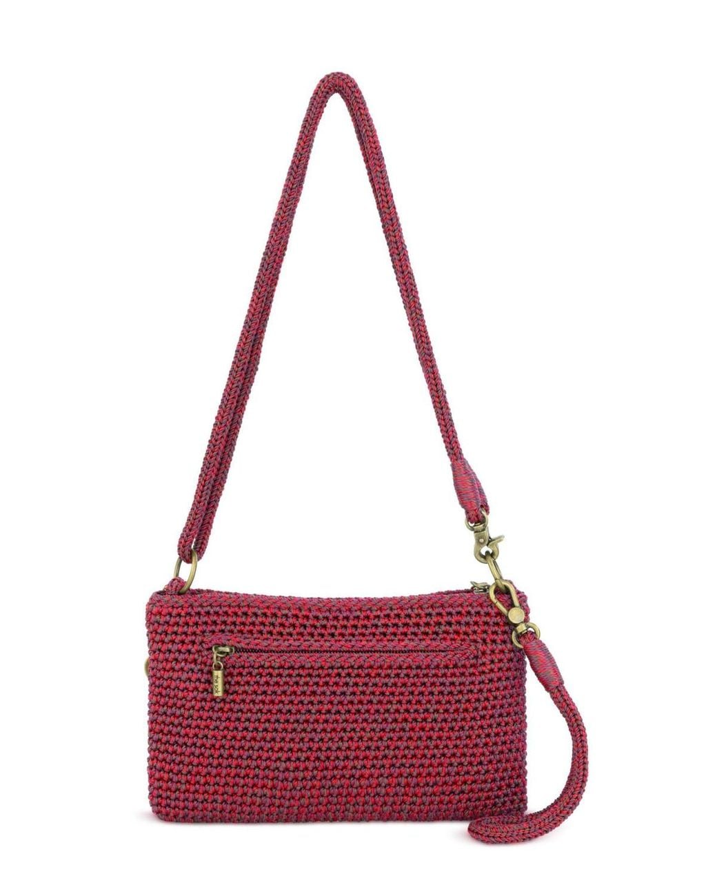 The Sak Vita Convertible Crochet Wristlet Shoulder Handbag in Red | Lyst