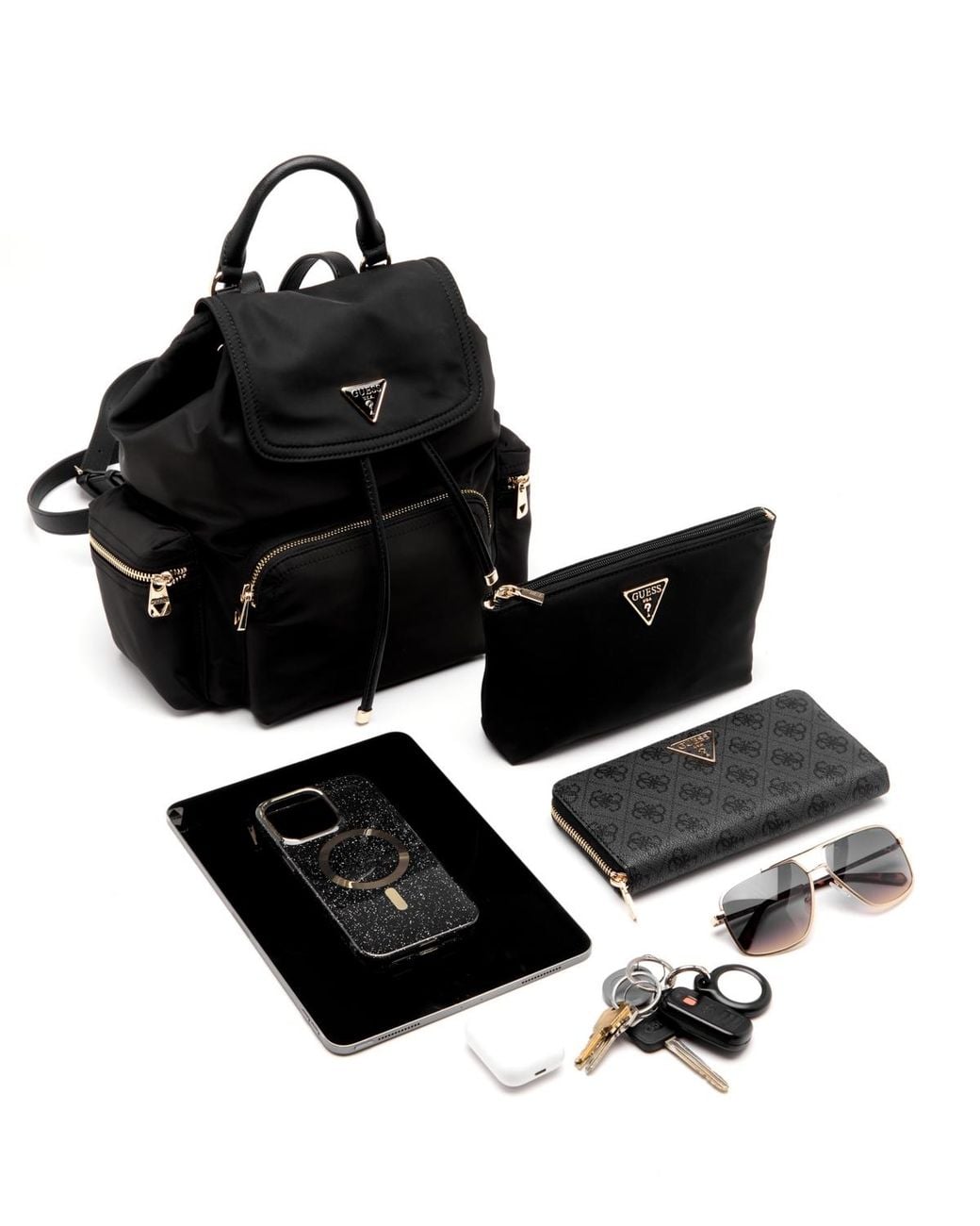 Guess Black Gemma Medium Backpack