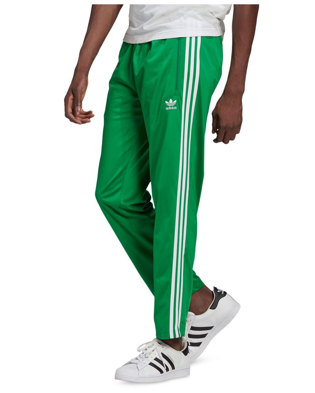 adidas Synthetic Primeblue Firebird Track Pants in Green for Men - Lyst
