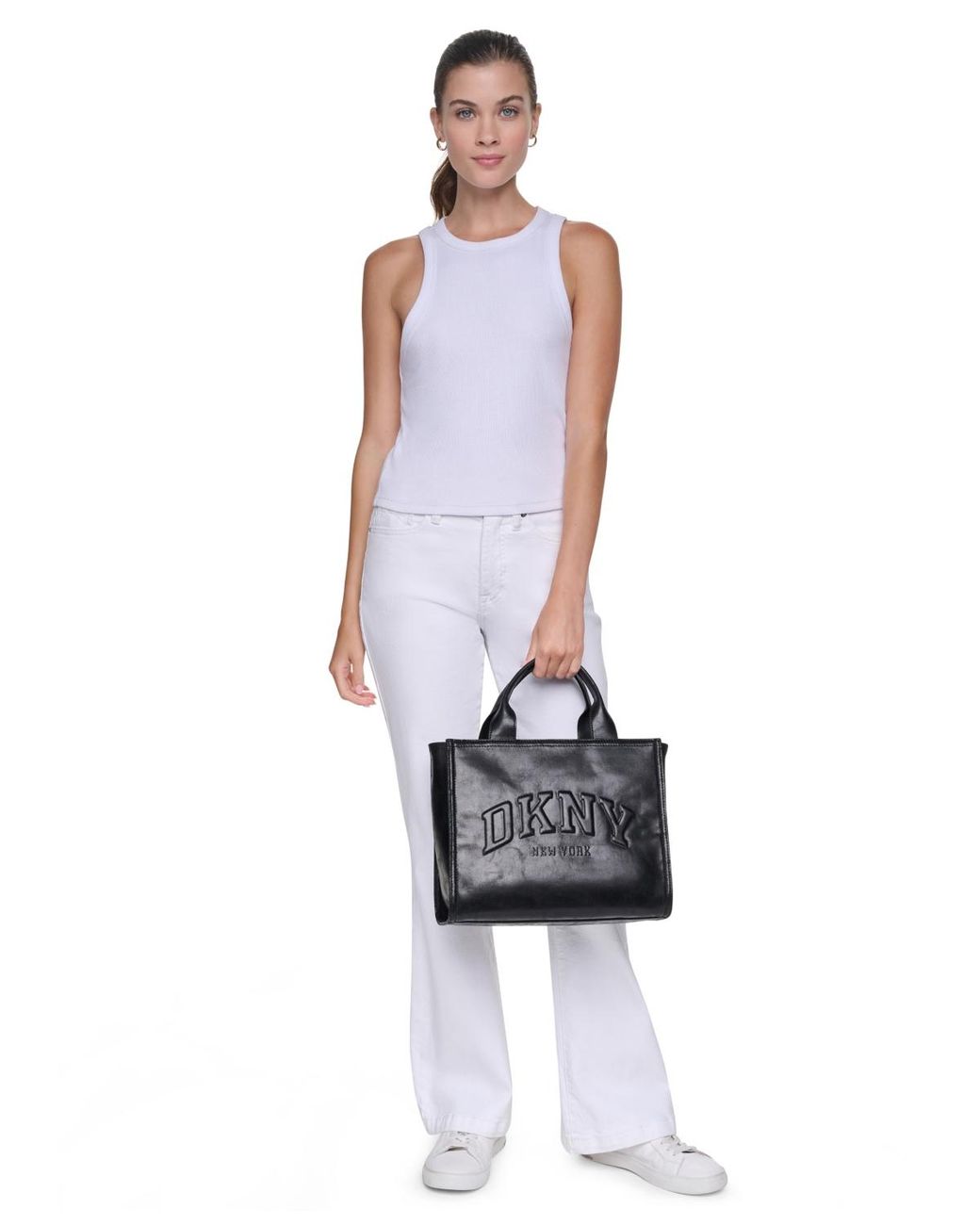 DKNY Black Hadlee Medium Zipper Tote
