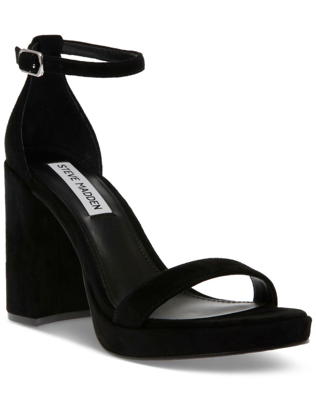 Steve Madden Susan Two-piece Platform Dress Sandals in Black | Lyst