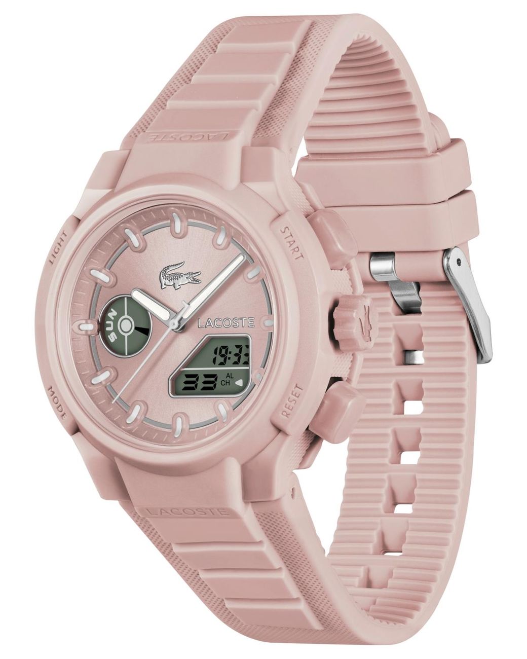 Lacoste Pink Lc33 Silicone Strap Watch