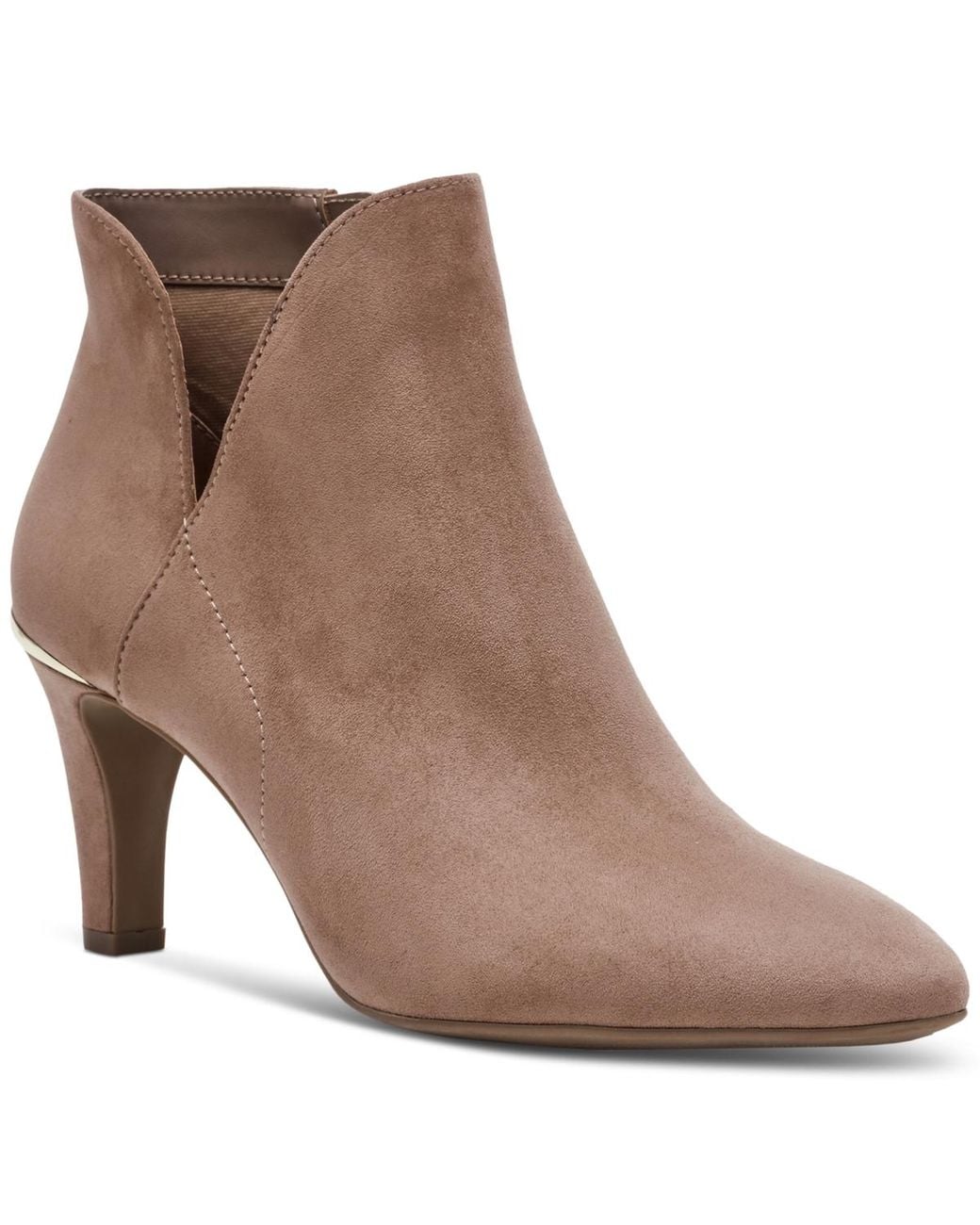 Anne Klein Brown Annabelle Ankle Booties