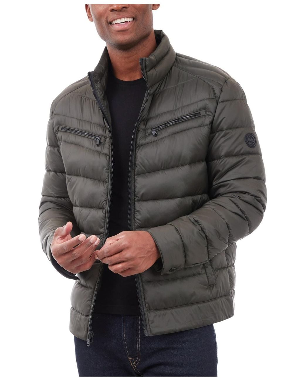 Michael Kors Gray Quilted Full-zip Puffer Jacket for men