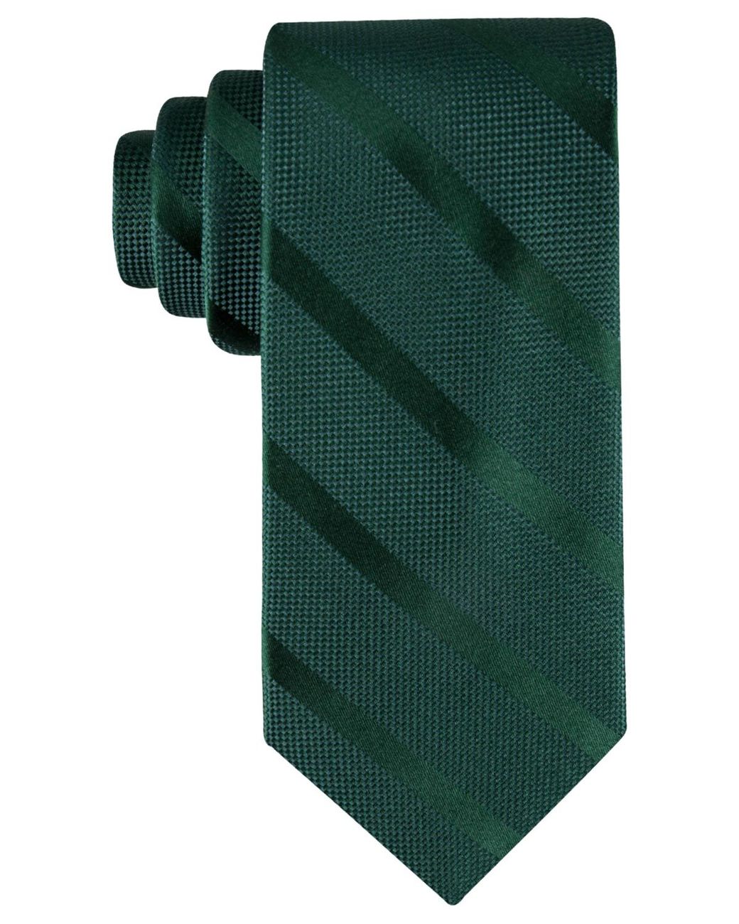 Tommy Hilfiger Green Solid Textured Stripe Tie for men